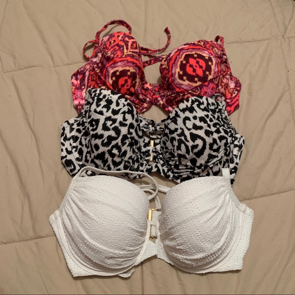 Lot of 3 Victoria’s Secret 34 DD bikini tops